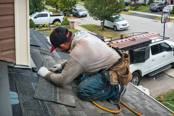 Professional Roofing technician working in Ward, CO